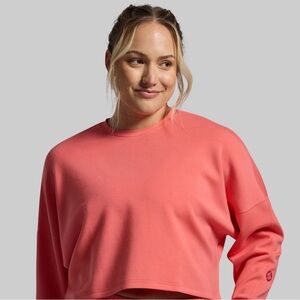 🍑Born Primitive Lounge Lux Cropped Pullover - Soft Peach is the color